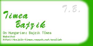 timea bajzik business card